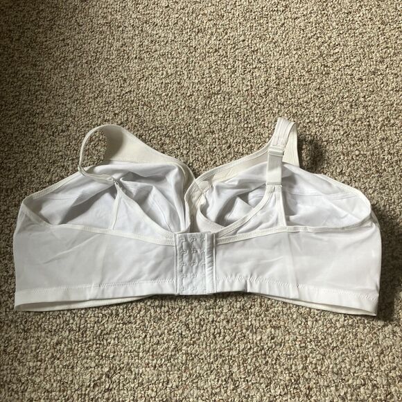 Glamorise Womens Magic Lift Bra Style 1005 Size 48F White Comfort Adjustable - Picture 2 of 8